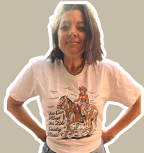 Load image into Gallery viewer, White V Neck - You Can Admit You Like Country Music Tshirt