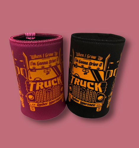 Big Mack Truck Stubby Cooler Pair