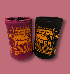 Big Mack Truck Stubby Cooler Pair